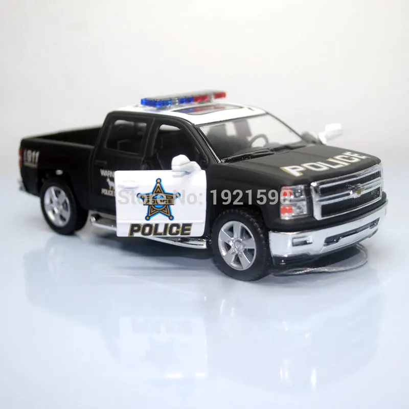 KT 1/46 масштаб автомобиля игрушки полиции Ver. 2014 Chevrolet Silverado литая под давлением металлическая модель автомобиля для подарка/детей/коллекции