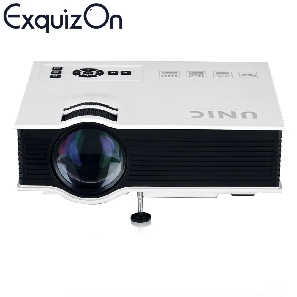 Оригинал Unic UC40 + Домашний Портативный Проектор LED LCD Кинотеатр USB/SD/AV/HDMI Вход 800*480