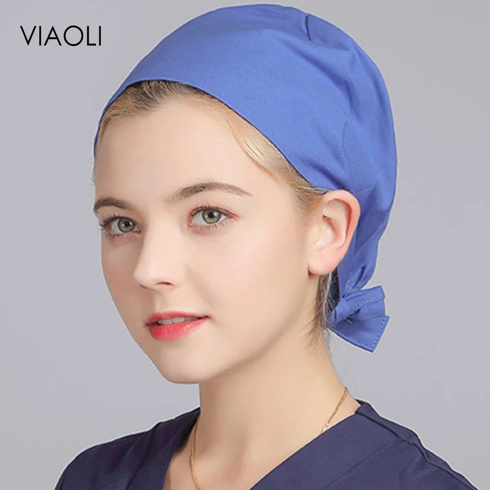 Viaoli унисекс печатных больничные медицинские шапочки врач-медсестра лаборатории хирургический Кепки 100% хлопок Регулируемый Clinic