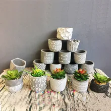 Природный цемент цветочный горшок мини куб горшки для влагозапасающего растения керамическая ваза для бонсай плантаторы садовые горшки и корзины декоративные