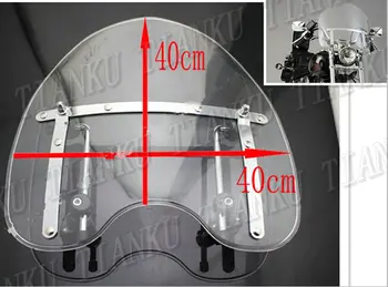 

Universal Clear Windshield Windscreen For Yamaha VStar 400 650 1100 1300 Virago Xv 250 535 750 1100 Road Star Custom Chopper