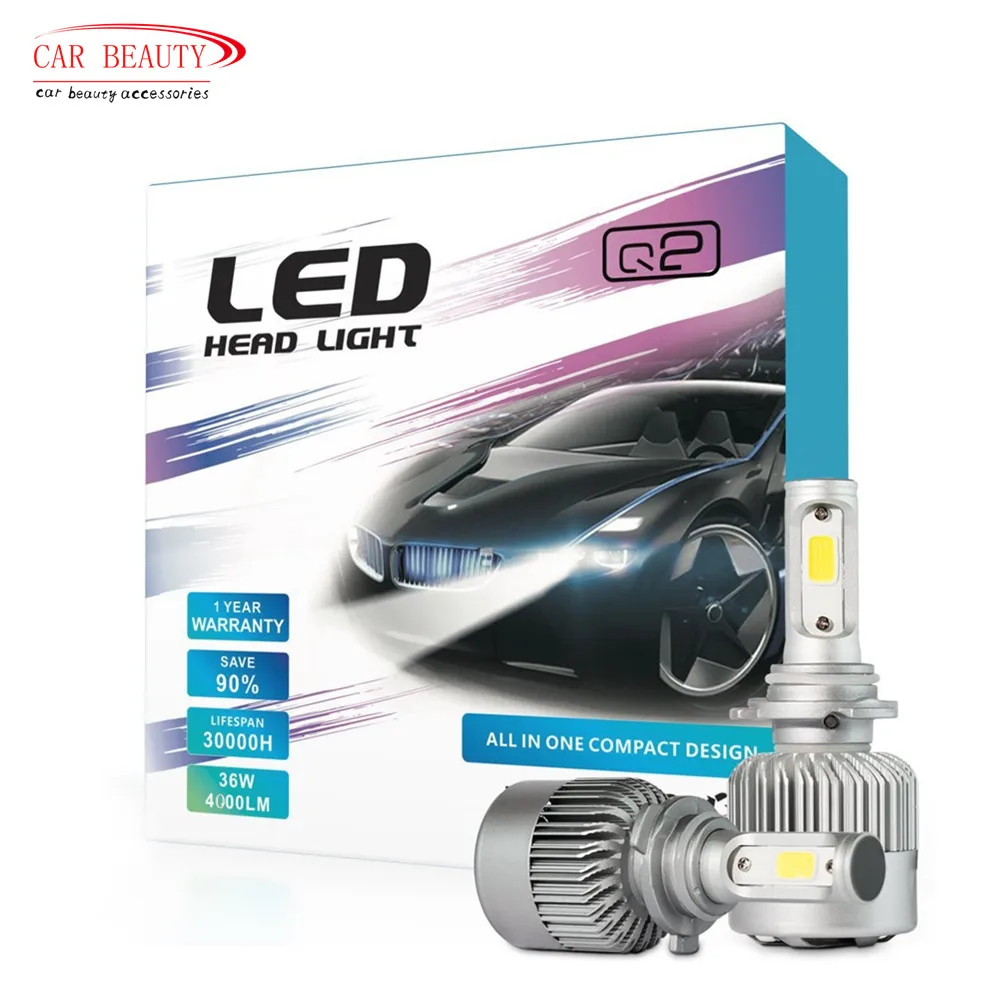 Najtaniej 2018 nowy H4 H7 H11 H1 H3 9005 9006 samochodów LED żarówki reflektorów 8000LM 6000k 72W samochodów LED reflektor ALL IN ONE Car Styling