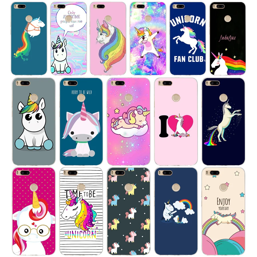 

151SD Fat Unicorn On Rainbow Jetpack Soft Silicone Tpu Cover phone Case for xiaomi redmi 4A 4X note 4 4x mi A1 A2 lite