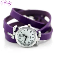 shsby New fashion hot-selling women’s long leather female watch ROMA vintage watch women dress watches
