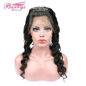 

[Berrys Fashion] 360 Loose Wave Lace Frontal 22x4 Pre Plucked with Adjust Strand Elastic Band Bleached Knots Virgin Hair Frontal