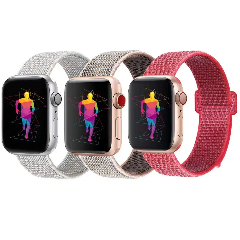 

Band For Apple Watch Series 4 3 2 1 38MM 42MM Nylon Soft Breathable bracelet Replacement Strap Sport Loop for iwatch 4 40MM 44MM