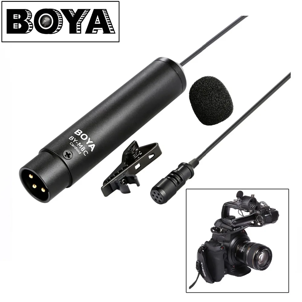 

BOYA Cardioid XLR Output Condenser Microphone BY-M8C for Canon Sony Panasonic Camcorders Zoom Audio Recorders