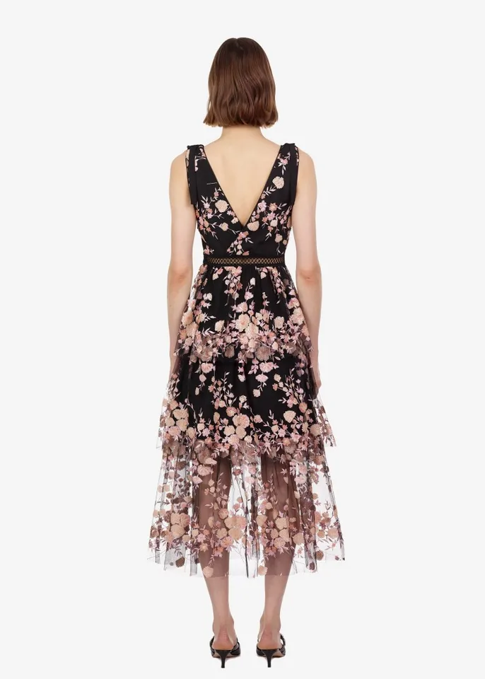 self portrait black sequin dress