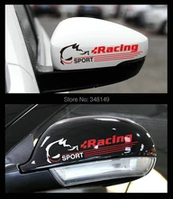 Aliauto 2 x Car Accessories Evil rabbit Racing Sports Rearview Mirror Sticker Decals For Volkswagen Jetta Golf 5 6 7 polo tiguan