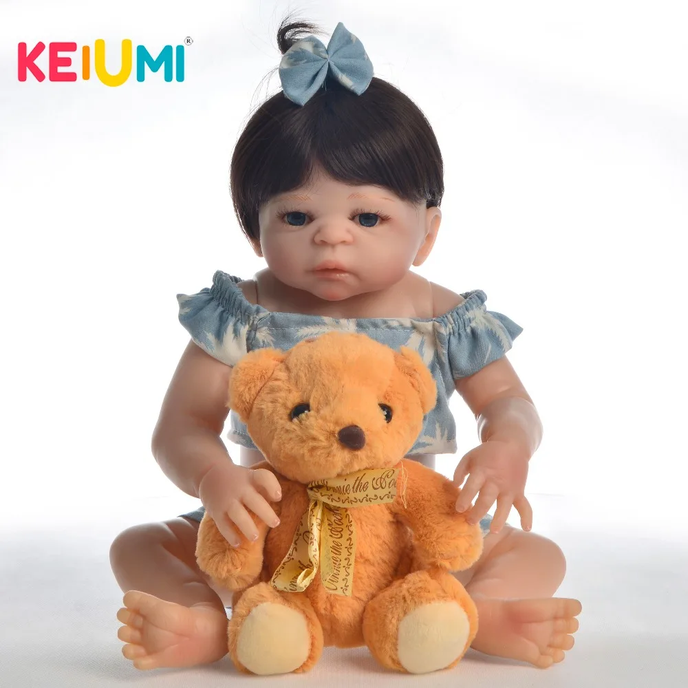 KEIUMI Прекрасный специальный Reborn Baby Doll Toys Реалистичная полная силиконовая