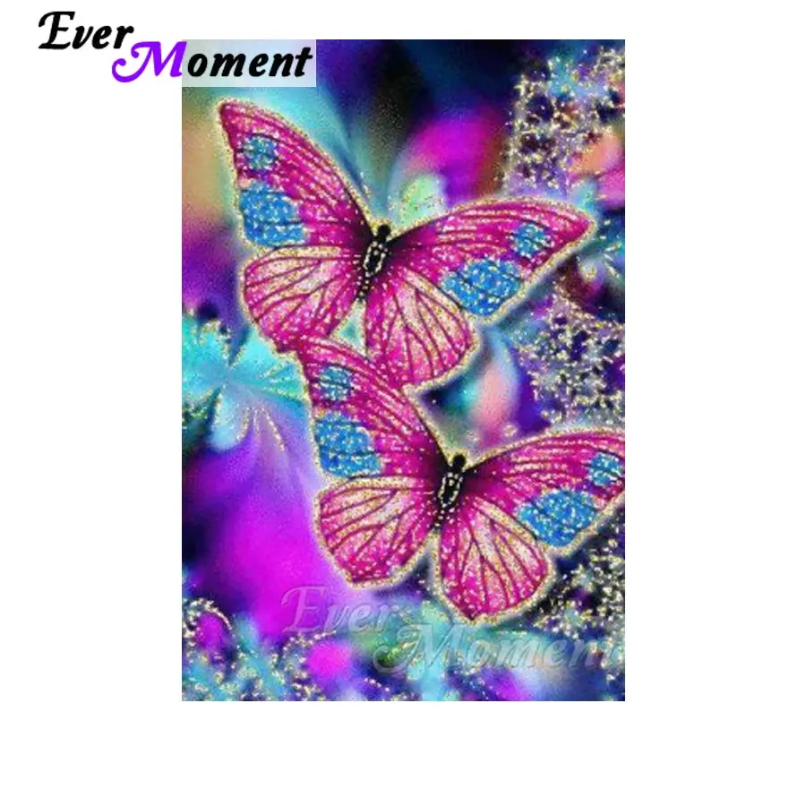 Ever Moment DIY 5D алмазная Вышивка крестом Красочные бабочки Алмазная мозаика