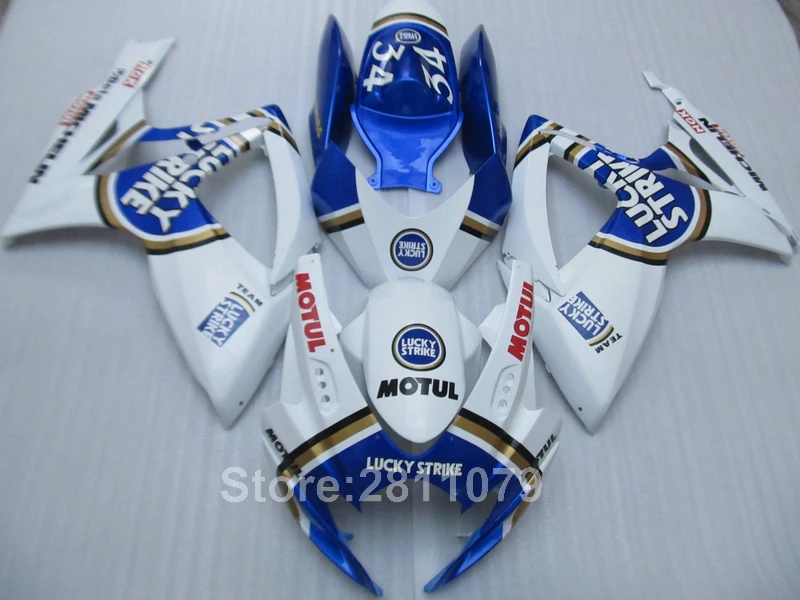 Набор обтекателей под давлением для Suzuki GSXR600 06 07 синий и белый комплект GSXR 750 2006 2007