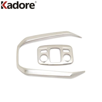 

For Peugeot 3008 GT 2017 2018 Stainless Steel Front Rear Roof Dome Reading Light Lamp Cover Trim Interior Accessories Trim
