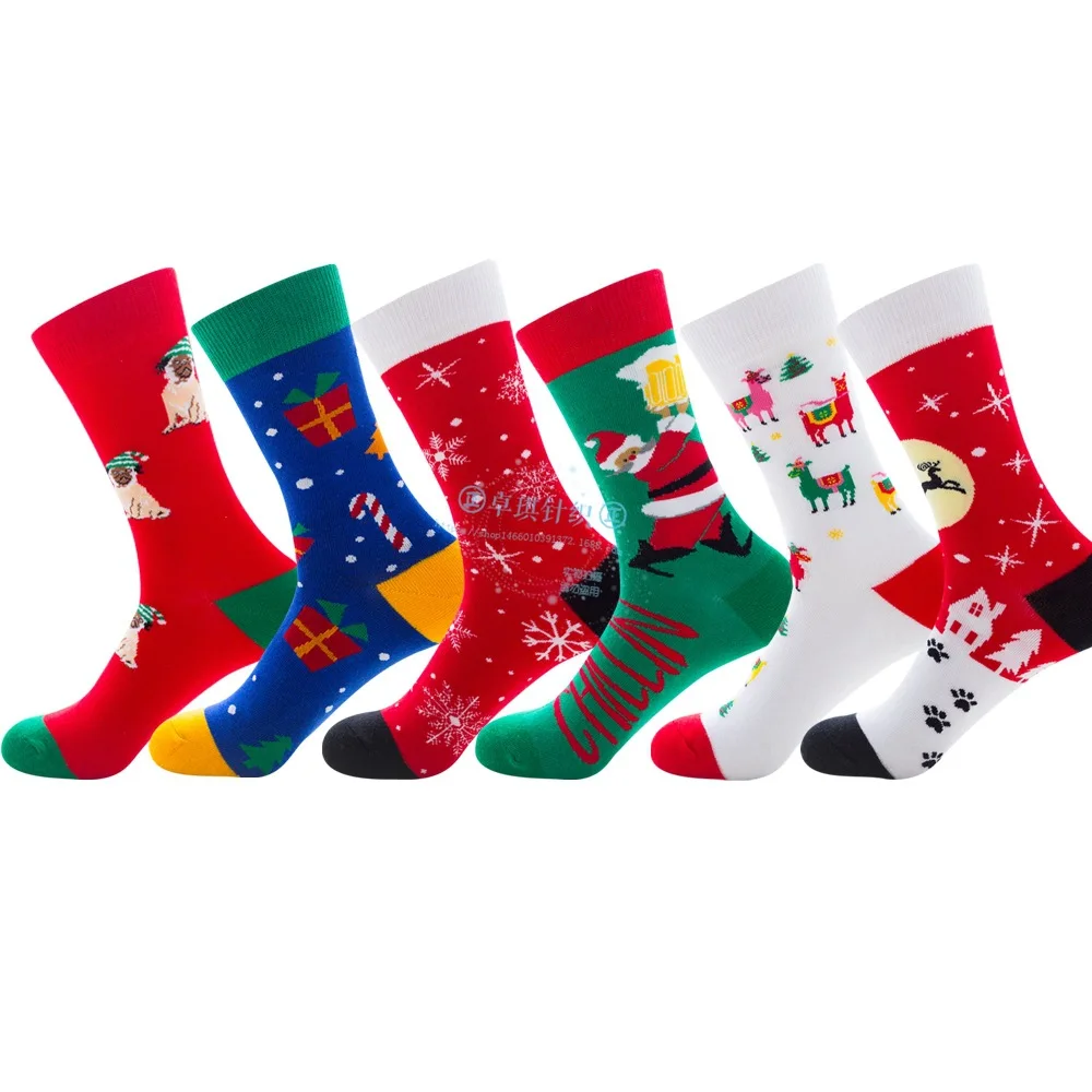 

120pairs/lot new fashion christmas pug dog/snowflake/Santa Claus sock