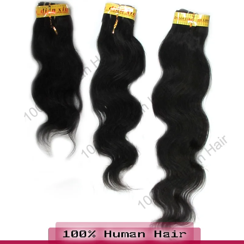 Free Shipping Unprocessed 100% Human Hair Peruvian Virgin body wave Mixed Length Deep Wave Natural |