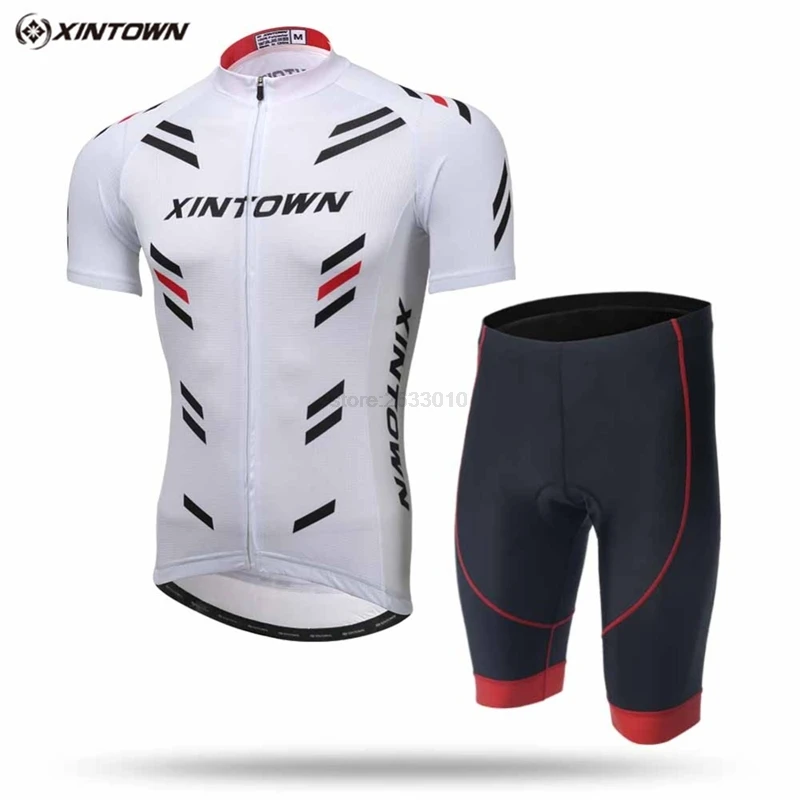

XINTOWN 2018 Summer Breathable Cycling Jersey Set Mountain Bike Clothing MTB Bicycle Ropa Ciclismo Clothes Wear Men Cycling Set