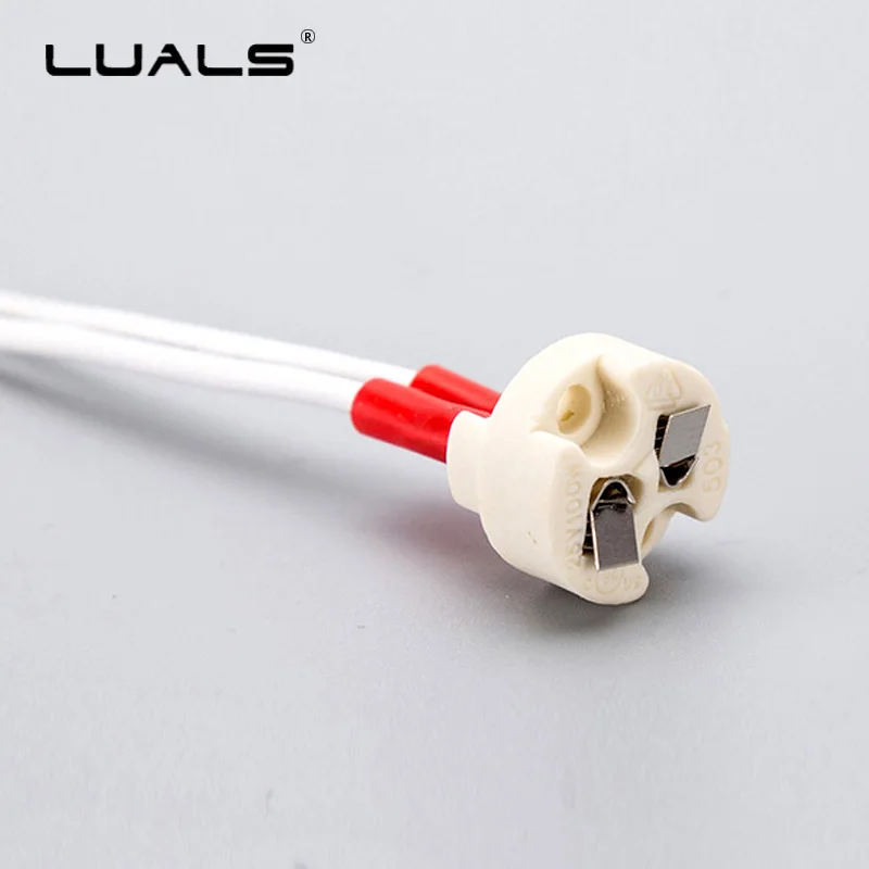 

MR16 G5.3 Lamp Holder DIY Ceramic Lamp Base LED Bulb Halogen Lamp Lights Socket Holder Base With 0.75 Silicone Line Wholesale