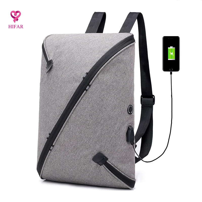 New men's bag USB charging backpack business solid color computer 360 degree one forming split storage anti-theft | Багаж и сумки