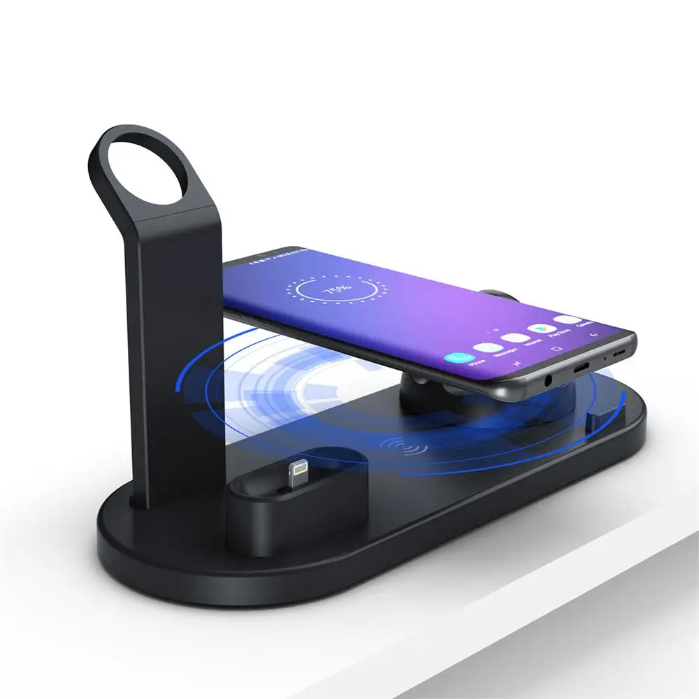 3 в 1 Беспроводное зарядное устройство 15 Вт док станция для Apple Watch iphone подставка