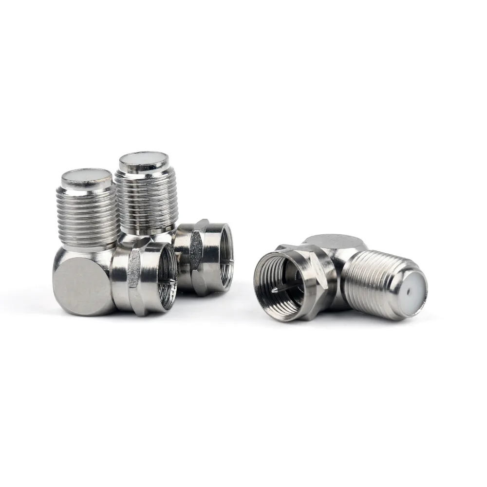 

Areyourshop F-Type F Male to F Female Right Angle Copper Connector TV Adapter 10PCS High Quality Connector Wires Cables