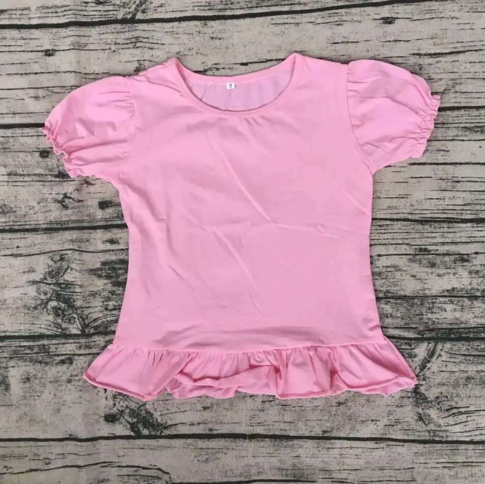 toddler Cotton soft Baby Girls Top fashion Design Baby single Ruffle beautiful girl t shirt