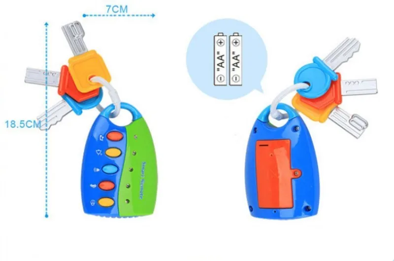 Развивающая музыкальная игрушка для младенцев, красочная мигающая звуковая дистанционная Автомобильная Голосовая Автомобильная клавиша, ролевые игры, игрушки для детей, музыкальная Автомобильная игрушка-ключ