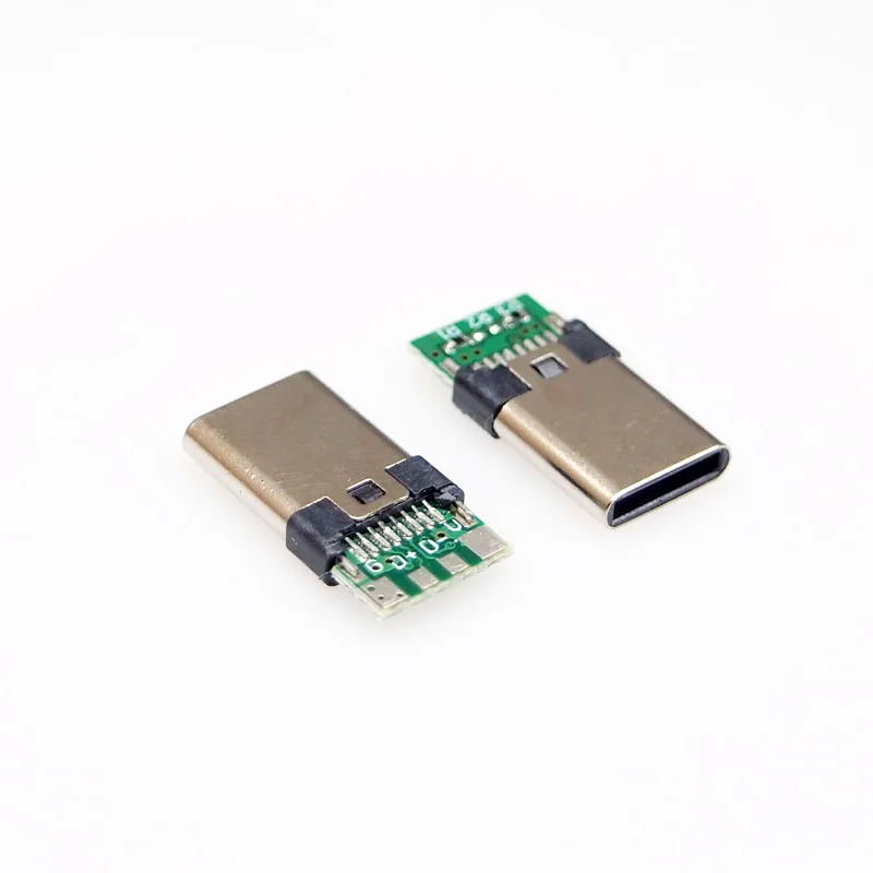 

20pcs USB 3.1 TYPE-C male plug 8P plug with PCB board solder wire type