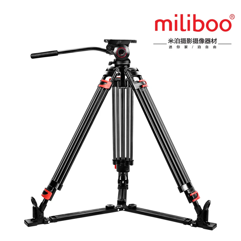 US $310.00 Miliboo MTT609A Portable Aluminium Tripod For Professional CamcorderVideo CameraDSLR Tripod Standwith Hydraulic Ball Head