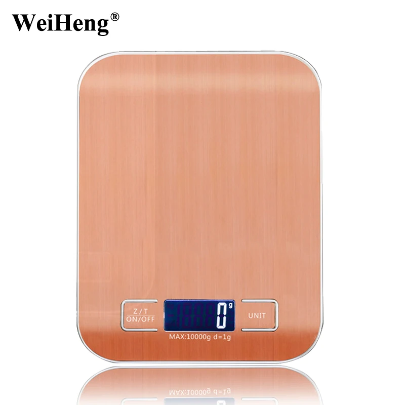 

WeiHeng 10000g x 1g Stainless Steel Digital Kitchen Scale Food Diet Cooking Measure Tool 10kg Electronic Weight Balance