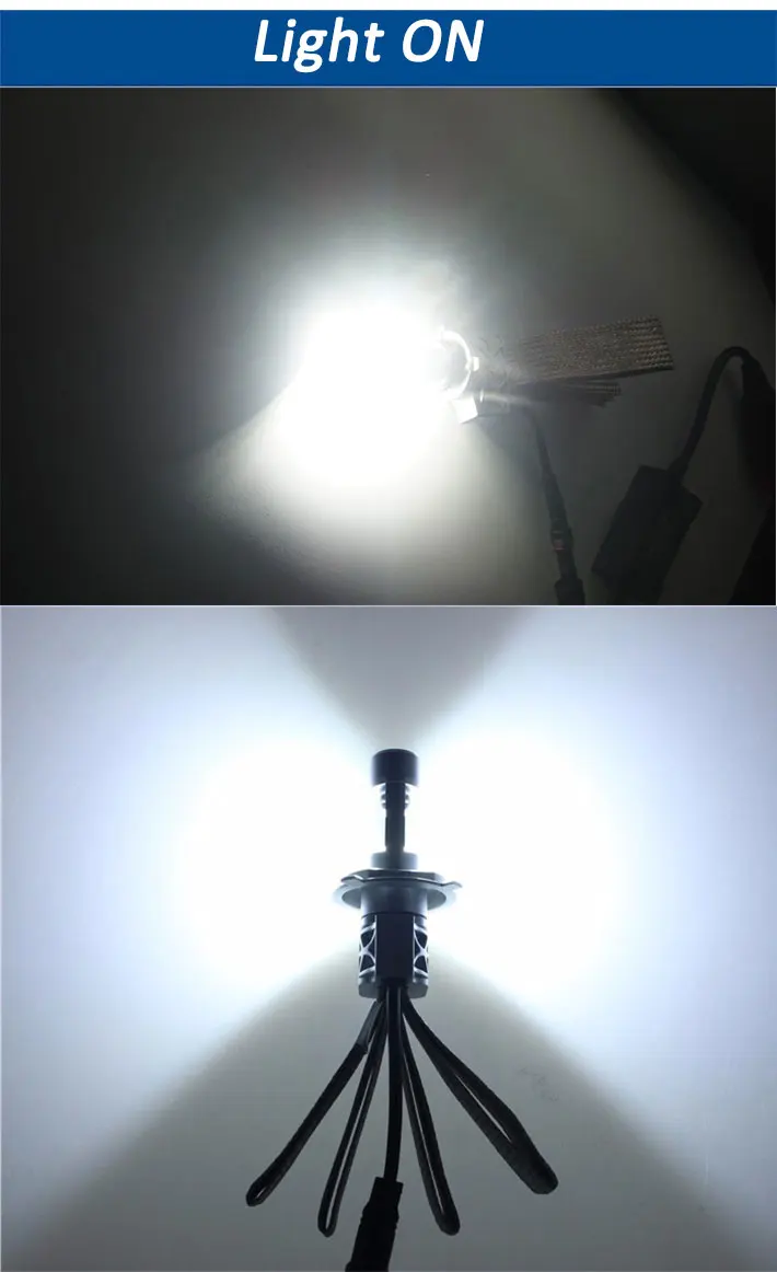 Headlight Bulbs 12V Automotive LED Headlamp Conversion Kit Replace Xenon Headlight Bulb Halogen Light Super White (7)