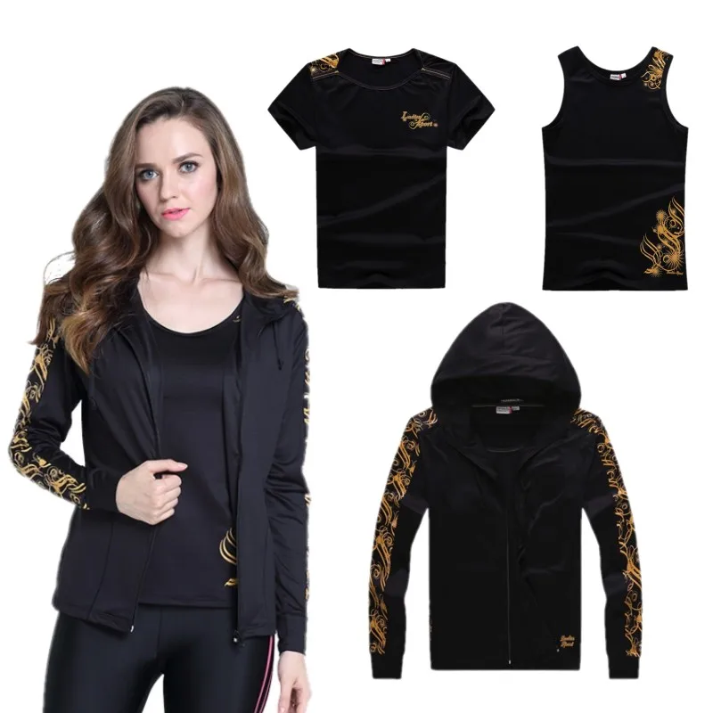 

Wear Running Exercise Sets Tights Running Outdoor Hoodies Gym Sports Yoga Fast Dry T-shirt Gym Sleeveless Vest Jogging Jacket