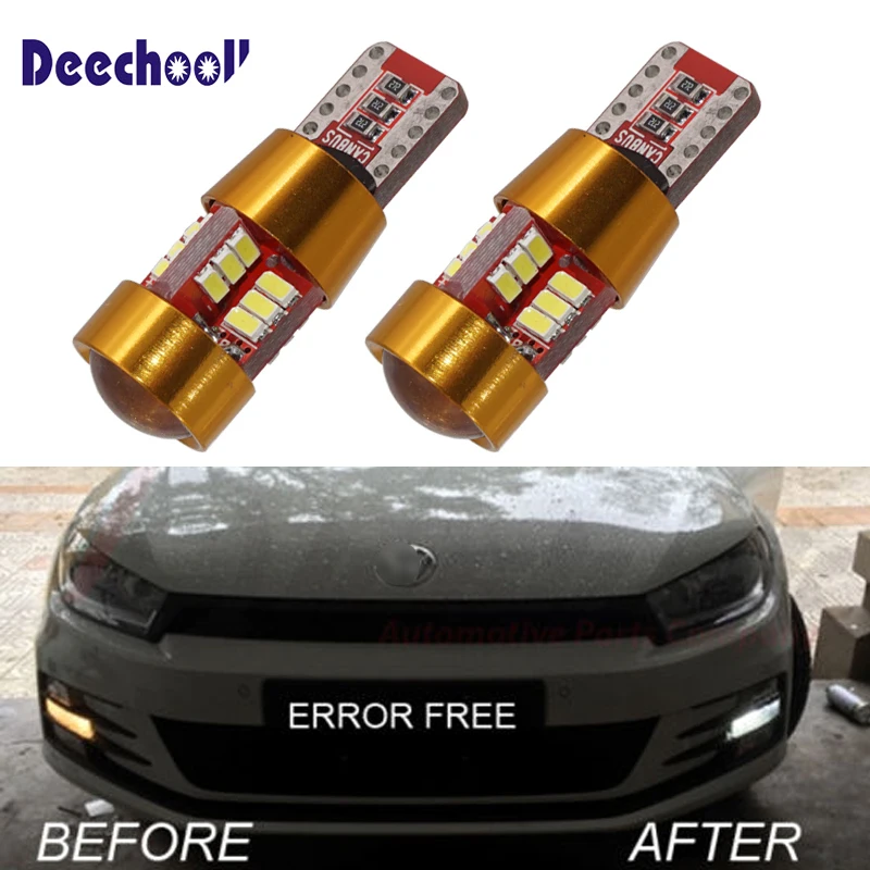 

deechooll 2pcs Canbus LED T10 W5W Clearance Parking Led Car Light for Volkswagen VW Eos Golf New Beetle Passat Polo Scirocco