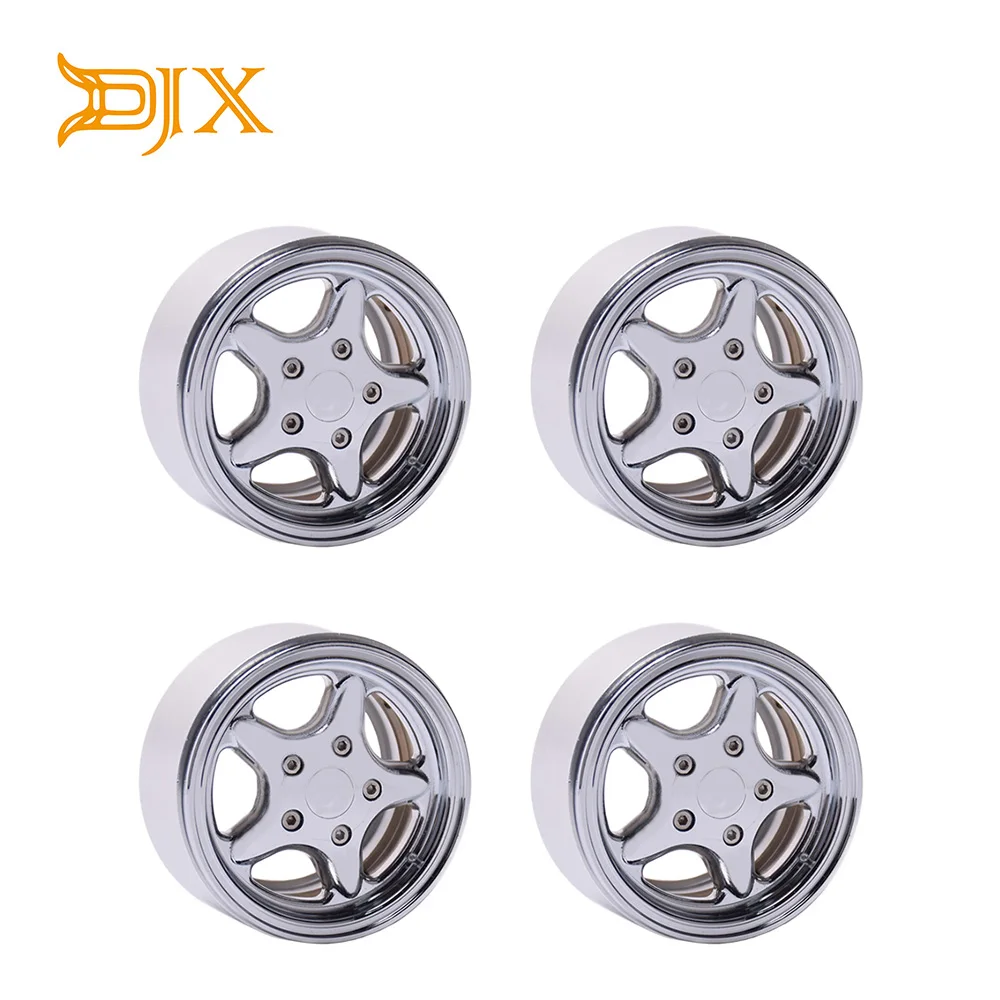 

4Pcs Matte Silver 1.9 Beadlock Wheels Rims for 1/10 RC Crawler Axial SCX10 II 90046 Traxxas TRX4 D90
