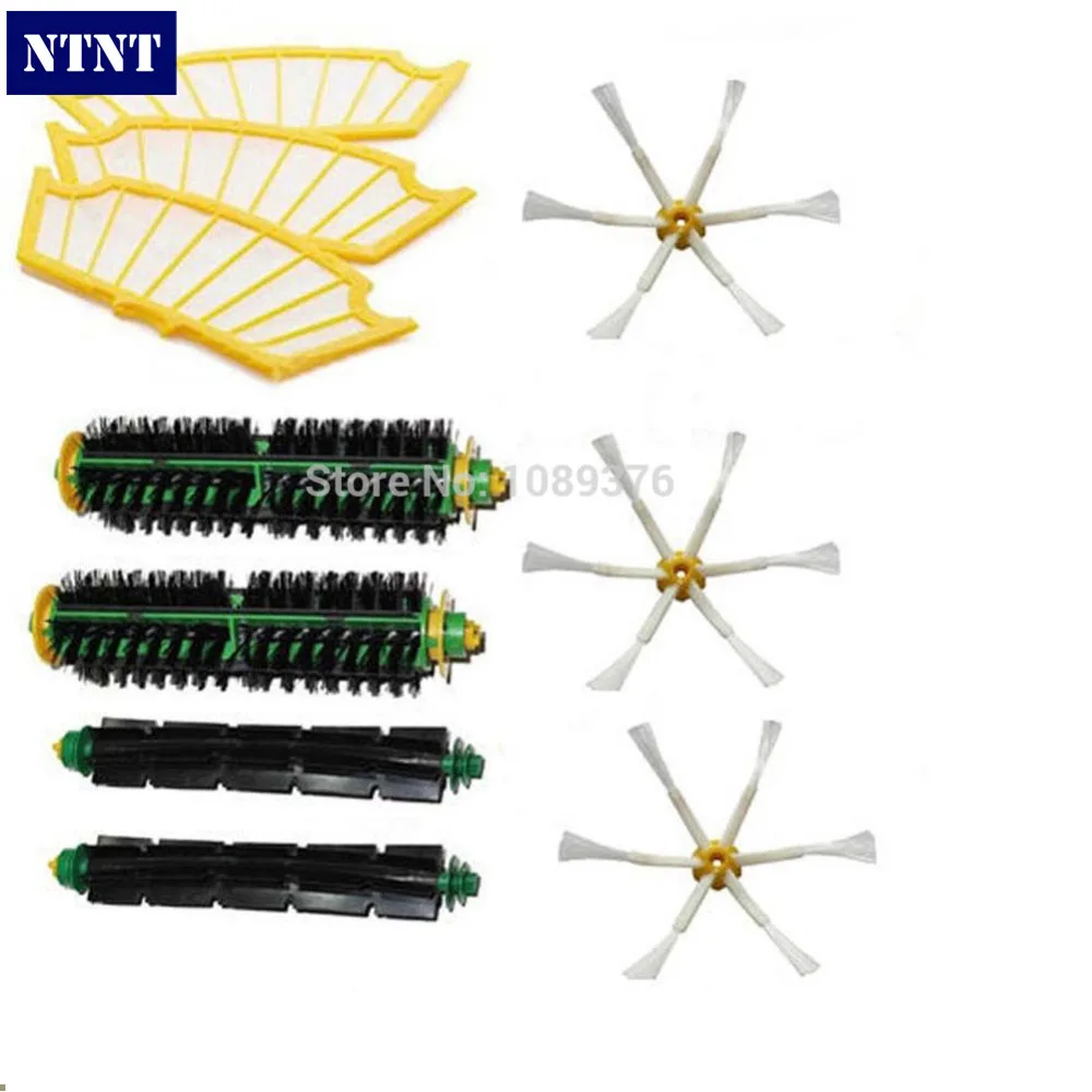 

NTNT Free Post New Filters & Brush 6 armed side Pack kit Clean for iRobot Roomba 500 Series