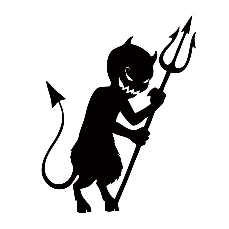New Product Car Sticker Funny Halloween Vinyl Decal Car Window Bumper Decor Cartoon Smiley Devil Laptop Decal Jdm