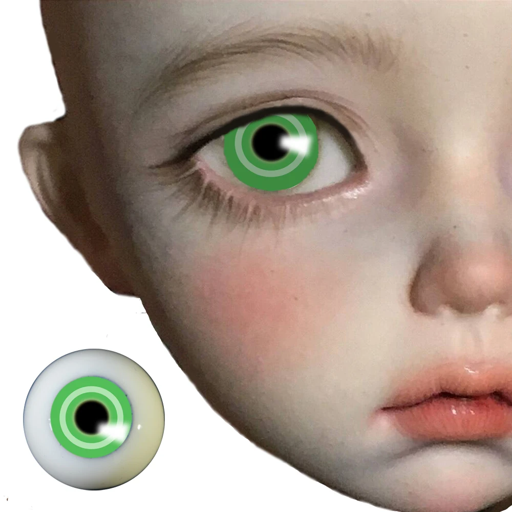Bjd green comic eyeball 12 мм 14 16 18 20 22 акриловый Eyeball BJD кукла ручной работы без зрачков eyes 1/4 1/6