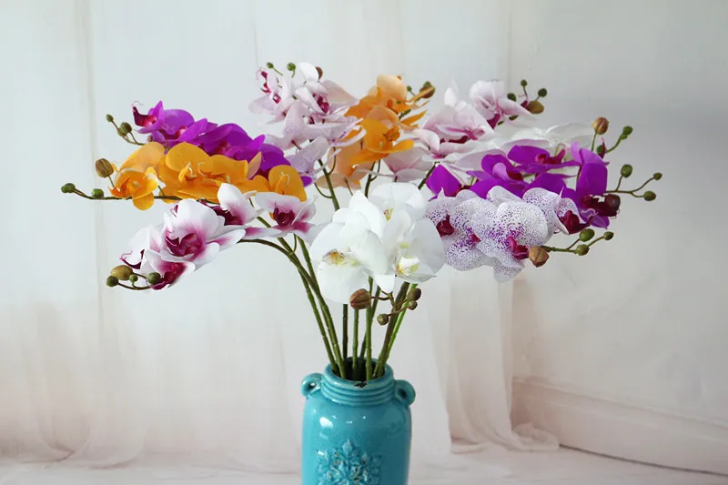 Flone Real Touch Butterfly Orchid Simulation Silk Orchid  Artificial Plant Flower For Wedding Home Office Party Decoration (6)