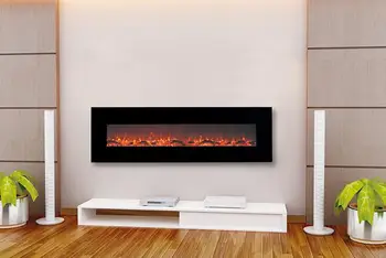 

Free shipping to Israel 72" Three kinds of logs/ pebbles /acrylic swaps wall mounted electric fireplace heater