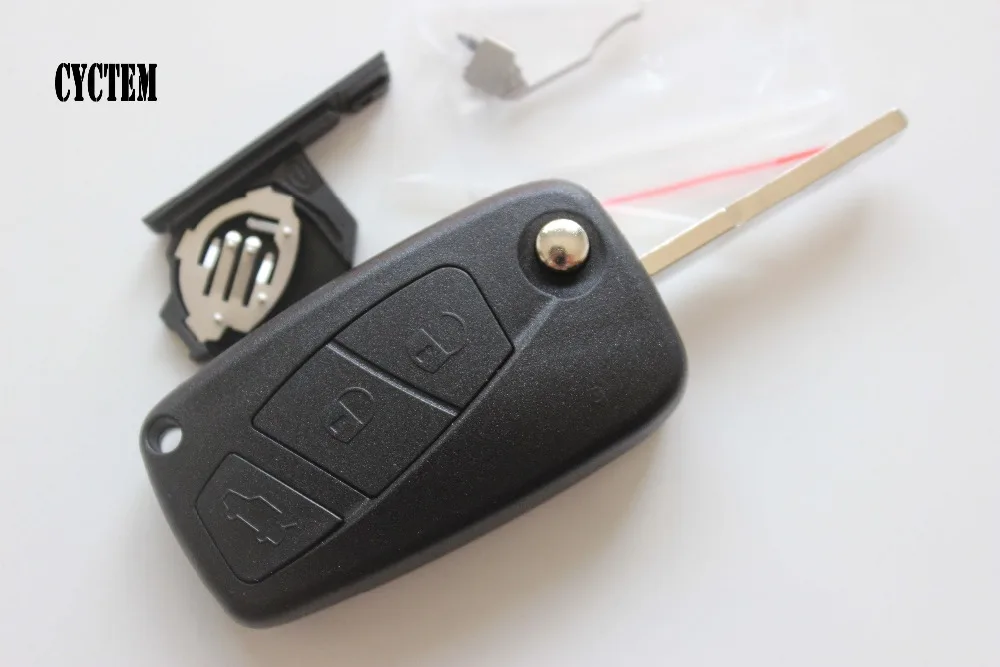 

CYCTEM Clearance!! Car Alarm Cover Casing 3 Buttons Flip Remote Key Shell Fit For FIAT Punto Ducato Panda Keyless Fob Case