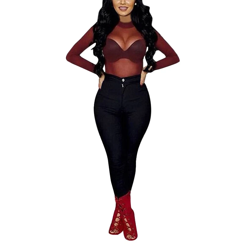Sexy Women T Shirt See Through Transparent Mesh Tops Hollow Out Tops Ladies Long Sleeve Tops Party Club T-Shirt Transparent Y6 Tops