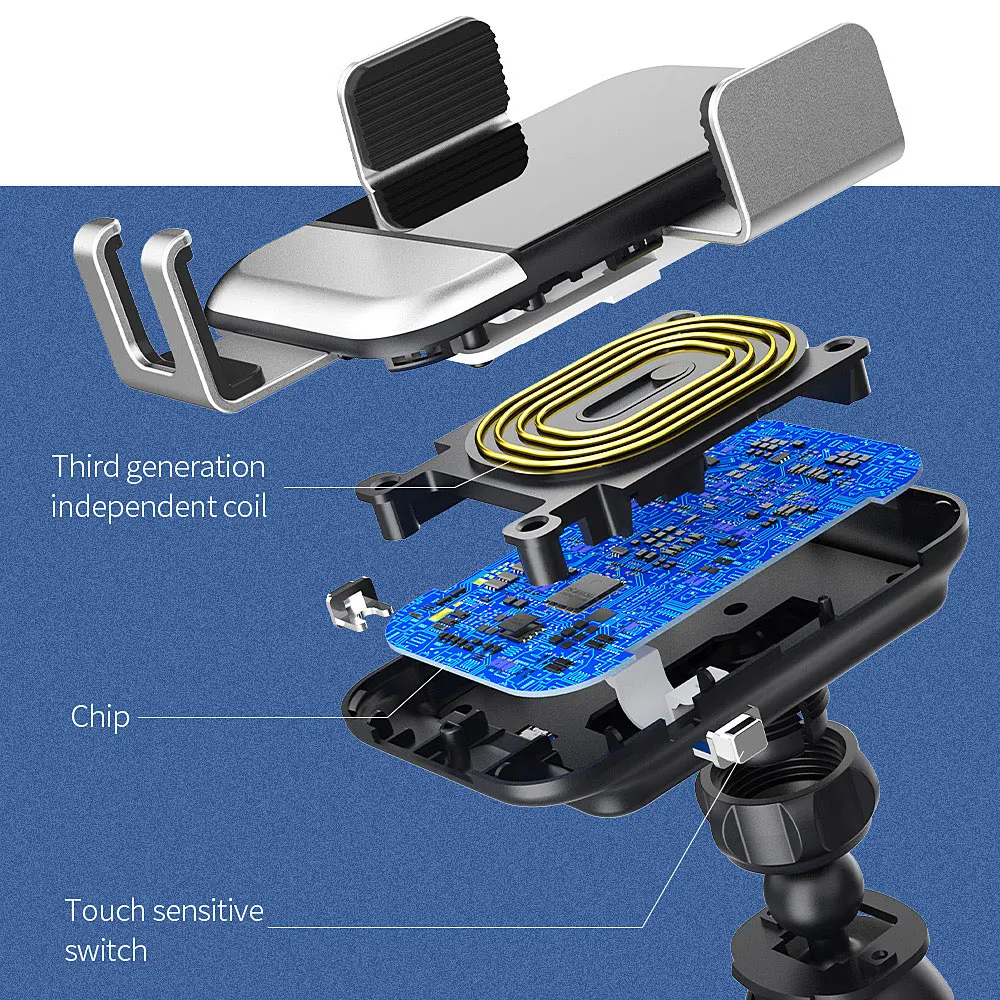 Essager Automatische Spann Qi Auto Drahtlose Ladegerät Für iPhone x Samsung Xiao mi mi 9 Schnelle D