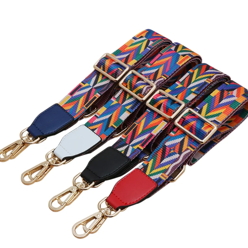 Vintage Bag Strap for Women Adjustable HandBag Belt Retro National Style Replacement Colorful ...