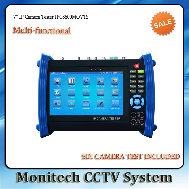  IPC-8600MOVTS 7'' Screen IP Camera CCTV Security Tester Monitor IPC Tester SDI Cam 