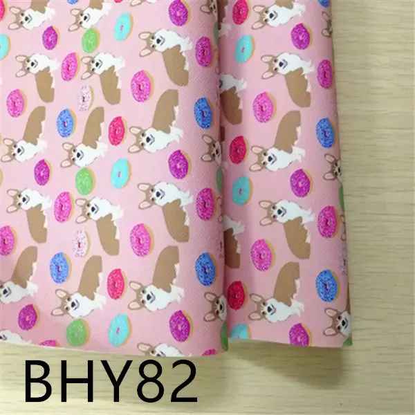 Free shipping 1pcs/7.6*12inch cartoon print leather viny fabric BHY82 photo