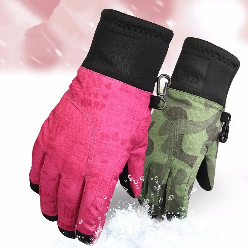 Children Winter Warm Skiing Gloves Waterproof Windproof Outdoor Sports