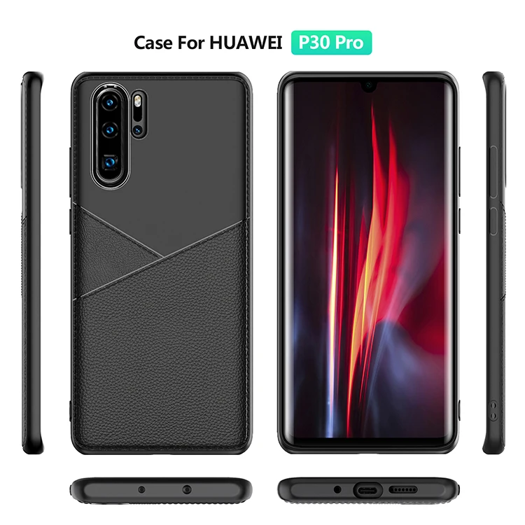 

LSDI Phone Case for Huawei P20 lite P30 Pro P smart Y6 Y7 Y9 Ultra-thin Soft TPU Leather Surface Silicone Business Style