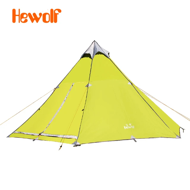Cheap Pyramid Shape Outdoor Camping Tents Aluminum Alloy Safe Rain Camping Tents 6-8 Persons Outside Civil Air Defense Tents