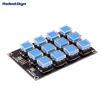 

Button Keypad 3x4 module. One analog out. Compatible for Arduino, Raspberry, STM.