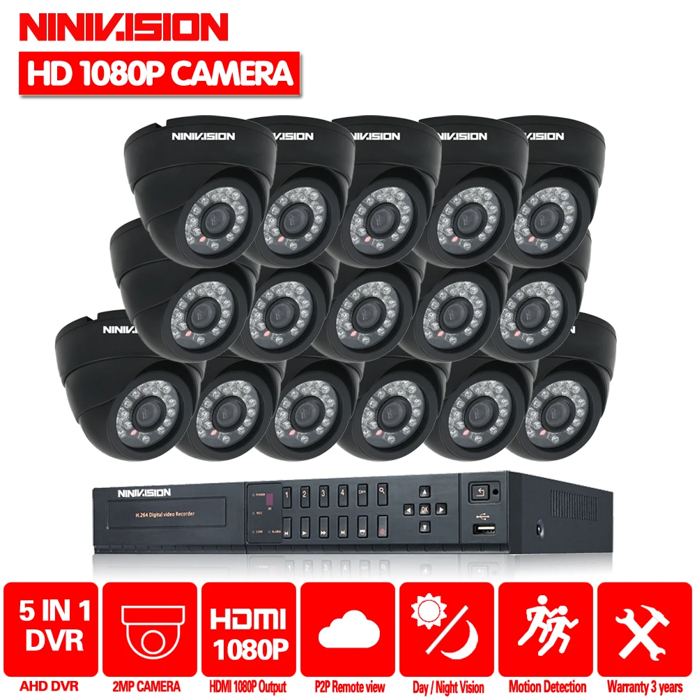 Buy 16CH DVR Kit 1080P HDMI CCTV System 16 channel DVR