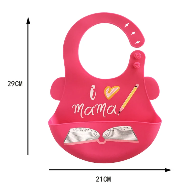 Cartoon Soft Fold Adjustable Baby Silicone Feeding Bib Girl Boy Stuff Silica Gel Waterproof Bibs Baby Silicone Bib Unisex
